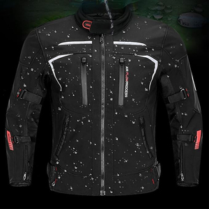 Veste de moto enduro en tissu Cordura pour hommes, coupe-vent d'hiver, vêtements de course automobile avec rembourrage en mousse, protection contre les chocs - Product Image 4