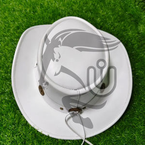 2025 Top Selling Custom Handmade White Leather Cowboy Top <b>Hat</b> Western Steampunk Style Premium Quality Outdoor Travel <b>Party</b> - Product Image 2