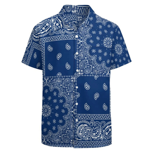 Camisa de Verano para Hombre, Informal, Ligera, Ecológica, Transpirable, con Cuello Camisero, Estampada, de Polialgodón, para Vacaciones, Playa y Fiestas - Product Image 3