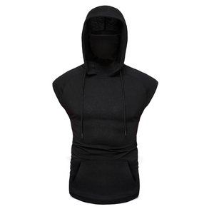 Vêtements d'entraînement pour hommes Sweats à capuche sans manches Bodybuilding Sleeveless Gym Hoodies Sweat à capuche d'entraînement pour hommes Débardeur pull masque personnalisé - Product Image 1