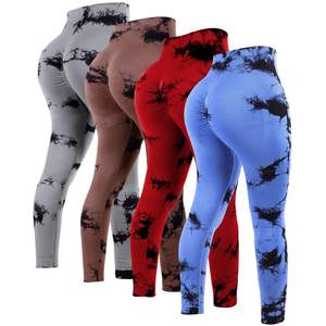 Mallas de sublimación de diseño personalizado con bolsillos para mujer, pantalones de yoga de entrenamiento con control de barriga y cintura alta - Product Image 4