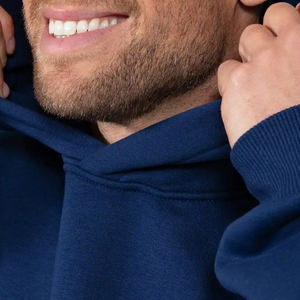 Jersey de invierno OEM para hombre, Sudadera con capucha, logotipo personalizado, bordado, patrón sólido, tela estampada, ropa de calle, diseño de cremallera - Product Image 5