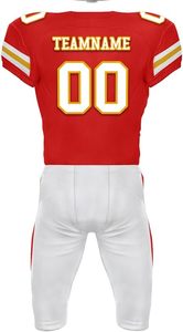 Ensemble d'uniformes de football américain personnalisés pour les jeunes et les hommes Tissu respirant Sublimation complète Vêtements de sport de qualité 2025 - Product Image 4