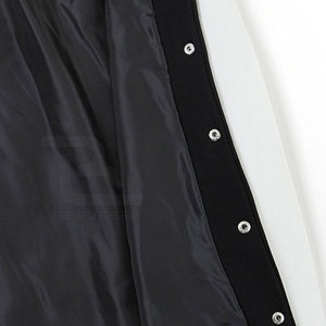 Nouveau design de veste Letterman pour hommes-Streetwear chaud de couleur unie pour l'hiver Col montant Logo avant Respirant Séchage rapide - Product Image 5