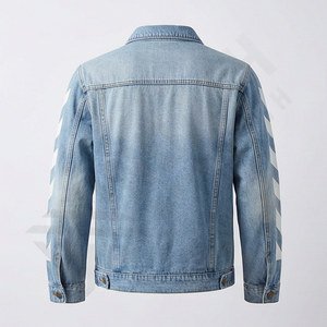 Chaqueta Vaquera de Moda Urbana Reversible con Logotipo Personalizado, Chaqueta de Motociclista para Hombre, de Alta Calidad, Duradera, para Exteriores - Product Image 2