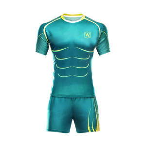 Ensemble d'uniformes de rugby sur mesure de qualité professionnelle, vêtements de sport d'équipe de haute qualité, matériau léger, uniforme de rugby - Product Image 1