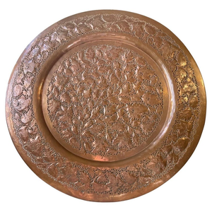 Assiette de présentation en cuivre écologique de luxe moderne personnalisée, finition classique polie, pour fêtes, mariages, dîners, restaurants, décoration Saniya - Product Image 3