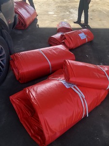 High Quality 0.55mm PVC Coated Polyester Teslin Mesh Custom Size <b>Waterproof</b> Plain Style Hand Woven Industrial <b>Fabric</b> - Product Image 4