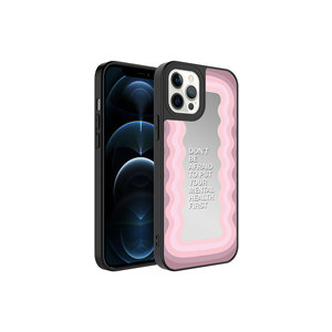 Coque de luxe pour iPhone 12 Pro Max, design miroir, antichoc, en silicone, protection de l'appareil photo, coques arrière électro-plaquées - Product Image 1