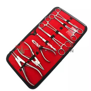 Kit d'outils de perçage professionnel Art corporel lèvre oreille nombril langue Piercing aiguilles bijoux pinces ensemble acier inoxydable de qualité médicale - Product Image 3