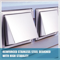 Grille de ventilation murale en acier inoxydable pour sécheuse, extracteur extérieur, système CVC et hotte de cuisine, pour usage domestique
