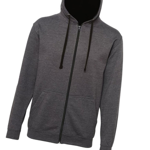 Sweat à capuche unisexe gris à fermeture éclair, veste en polaire unie, meilleur coton lourd à fermeture éclair, vente en gros pour hommes et femmes, vêtements décontractés d'hiver, streetwear - Product Image 4