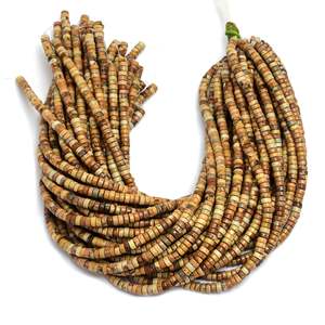 ลูกปัดพลอยแจสเปอร์รูปทรงยางรถยนต์ Kamal Gems ชุดคละแบบ 15 เส้น - Product Image 1