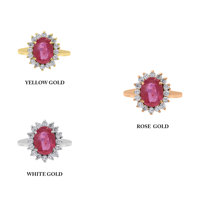 Bague de Mariage Élégante en Argent 925 Certifiée IGI avec Rubis Naturel et Zircon Cubique, Sertie à Griffes, Design Ethnique