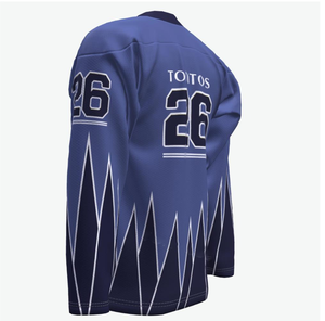 Jersey de Hockey en Línea Reversible Personalizado OEM Mems Team, Estilo Vintage, Bordado en Sarga, Impresión Sublimada de Doble Cara, Talla Juvenil - Product Image 3