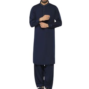 Shalwar Kameez Azul Marino para Hombre, Tela de Alta Calidad, Traje Tradicional Pakistaní para Hombre, Kurta Pajama de Diseñador, Logotipo Personalizado - Product Image 1