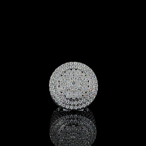 Anillo de moissanita VVS redondo helado para hombre, anillo de hip hop en plata de ley 925, anillo clásico de moissanita de calidad superior - Product Image 1
