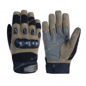 Guantes tácticos de protección para deportes al aire libre con logotipo personalizado, cuero duradero, diseño de nudillos duros, caza, entrenamiento, tiro, Lucha, escalada - Product Image 1