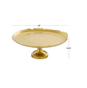 Présentoir à gâteaux ou à desserts en métal plaqué or de forme ronde au design unique personnalisable pour les mariages et les fêtes - Product Image 5