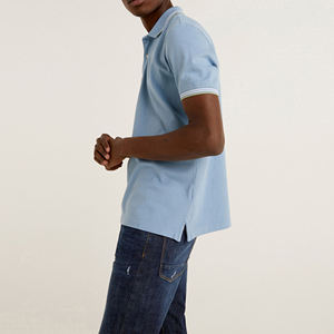 Hombres fabricados profesionalmente para camisa Polo Nueva llegada con bajo MOQ Patrón sólido Servicios OEM para cuello de polo - Product Image 2