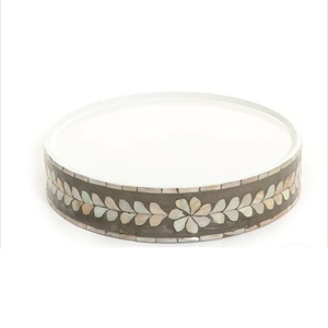 Plato para servir pasteles de lujo con acabado de nácar, forma redonda, muy vendido, para el hogar, hoteles y restaurantes. - Product Image 1