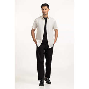 Camisas Casuales para Hombre, Clásicas a Rayas, Tela Popelina, Talla XL/3XL, Cuello Mao, Antiarrugas, Transpirables, Teñidas - Product Image 4