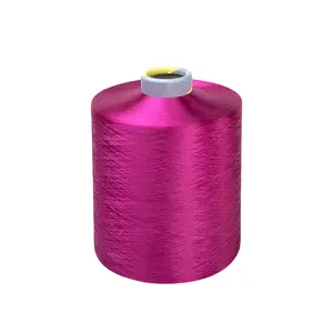 Colored Polyester Filaments Stock Lots In China Yarn Recycle Yarn For Socks DTY 150D/48F 75D/36F/2