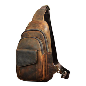 Bolso de Pecho de Cuero PU de Moda con Logotipo Personalizado, Bolso Cruzado de Viaje para Trabajo, Bolso de Hombro de Gran Capacidad para Hombre - Product Image 5