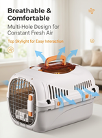 Nouvelle cage de transport pour animaux de compagnie en plastique ; cage résistante aux chocs, durable, pratique et respirante pour chats et chiens, capacité maximale de 9 kg, idéale pour les voyages