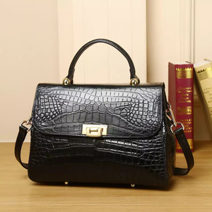 Nouveauté Sac à main de voyage de luxe pour femme en cuir de crocodile véritable léger avec fermeture éclair - Product Image 6