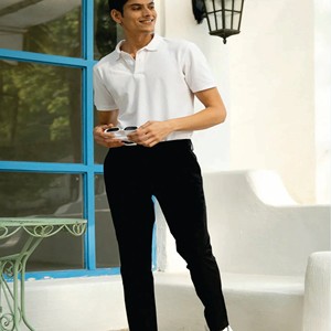 Vente en gros de pantalons chinos en coton pour hommes de la meilleure qualité à vendre avec logo personnalisé et matériel par Al-Faraj à bas prix - Product Image 3