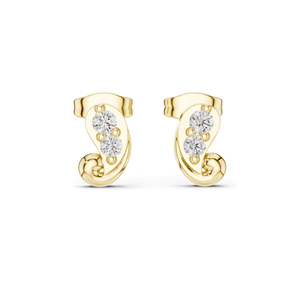 Boucles d'oreilles de créateur en diamant de laboratoire 0,23 CT pour femmes, clarté VVS-VS EF, or 18 carats, 14 carats, 10 carats et argent 925, rose, jaune, blanc - Product Image 1