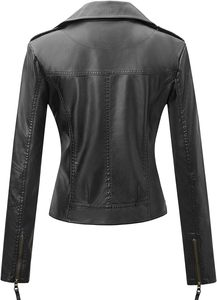 Chaqueta de motociclista de cuero PU para Otoño e Invierno para mujer, abrigo transpirable para motocicleta al aire libre para mujer - Product Image 2