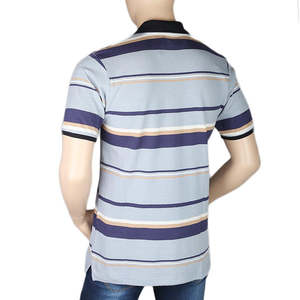 Camiseta de Manga Corta para Hombre Chase Value, Talla L, 50% Poliéster, 50% Hilo Teñido Azul - Product Image 3