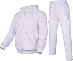 Conjunto Deportivo Informal de Dos Piezas para Hombre, Chaqueta con Capucha y Pantalones, de Algodón y Poliéster de Primera Calidad, Cómodo y Moderno - Product Image 1