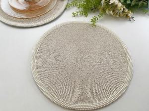 Royal Classic Designer Customized <b>Table</b> Mat <b>Placemats</b> Unique Trending Colored Glass Beads Embroidery Household <b>Placemats</b> - Product Image 2