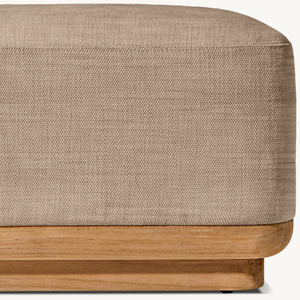 Canapé ottoman simple en bois de teck pour l'intérieur avec un style moderne simple et distinctif avec des coussins moelleux - Product Image 5