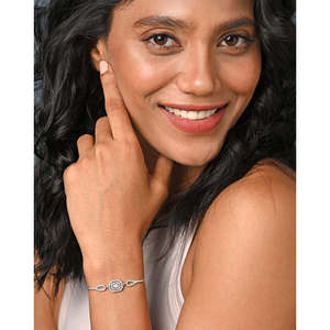 Bracelet Solitaire Octogonal CLARA en Argent Pur 925 avec Diamant et Perle, Plaqué Or Rose 14K 18K et Rhodium, Style Religieux, Idéal pour Cadeaux - Product Image 3