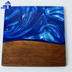 Producto caliente Posavasos de bebidas naturales Posavasos de resina epoxi Único para utensilios de cocina de madera Hecho en Vietnam al por mayor - Product Image 5