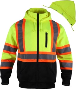 Chaqueta de seguridad personalizada, tallas personalizadas, Tipo R Clase 3, alta visibilidad, impermeable, forro acolchado, color verde lima. - Product Image 6