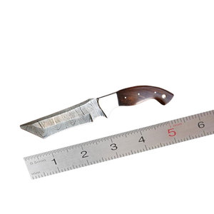 Cuchillo de Supervivencia de Acero de Damasco, Cuchillo de Camping Profesional de Espiga Completa con Hoja Soldada con Patrón - Product Image 1