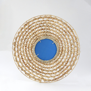 High Good Quality Water Hyacinth <b>Small</b> <b>Round</b> <b>Mirror</b> Bathroom <b>Mirror</b> Decor Durable Handwoven Dining Room Furniture - Product Image 3