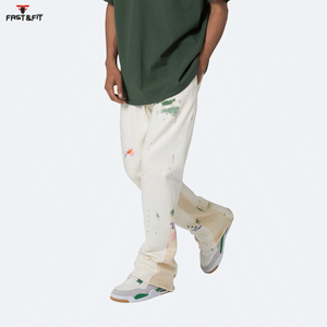 Pantalon de haute qualité Design personnalisé Pantalon de survêtement évasé à coupe ample pour hommes Baggy Flare Pantalon de survêtement pour hommes - Product Image 5