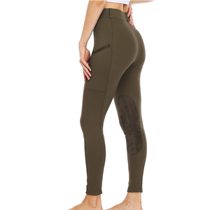 Culotte en polyester personnalisée en usine pantalon d'équitation anti-dérapant sport dames leggings équestres pour femmes taille croisée - Product Image 6