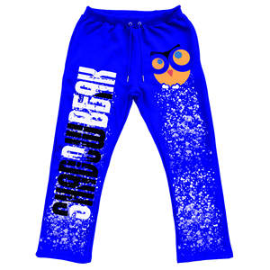 กางเกงขาบานสำหรับผู้ชายกางเกงซักแบบ100% กางเกงขาบานผ้าคอตตอนซักกรดกางเกงขาบานพิมพ์ลายแบบกำหนดเอง - Product Image 1