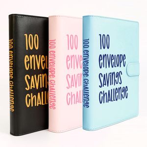 A5 and A6 Size PU <b>Leather</b> Budget <b>Binders</b> Cash Saving Embossed/Stamped High Quality Notebook for Filing Products - Product Image 1