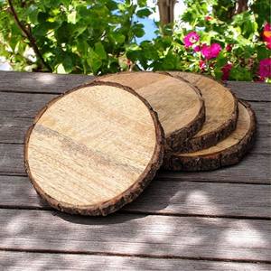 PLATEAU D'ÉCORCE DE BOIS 13 Hotelware Produit de vente chaude Bol décoratif en bois de manguier avec écorce d'arbre Fabriqué en Inde - Product Image 4