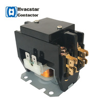 Contacteur magnétique monophasé CA UL LIST HVACSTAR SA-2P-30A-24V 30A pour climatiseur 50/60Hz, matériau bakélite, classe F-155