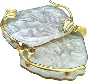 Artisan Aura Handmade Resin <b>Serving</b> <b>Tray</b> <b>Handles</b> Eco-Conscious Style Elegant Natural Material Decorative <b>Tray</b> Sustainable - Product Image 4