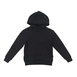 Stylish S-shirt Sweatshirt For Boys And Girls 8-14 Years Hoody For Kids Wholesale Prices 100% Cotton Black